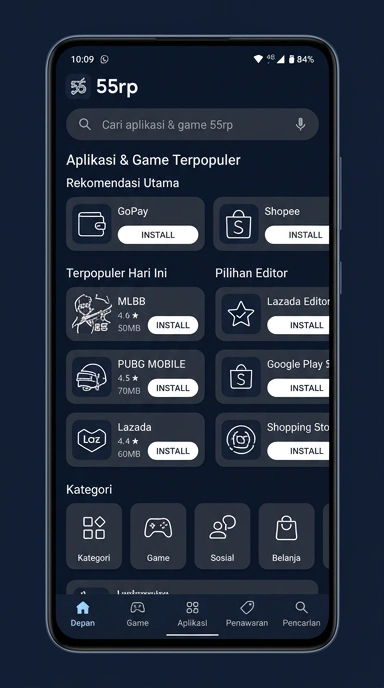 55rp - Aplikasi Populer & Kanal Uji Terlengkap di Indonesia