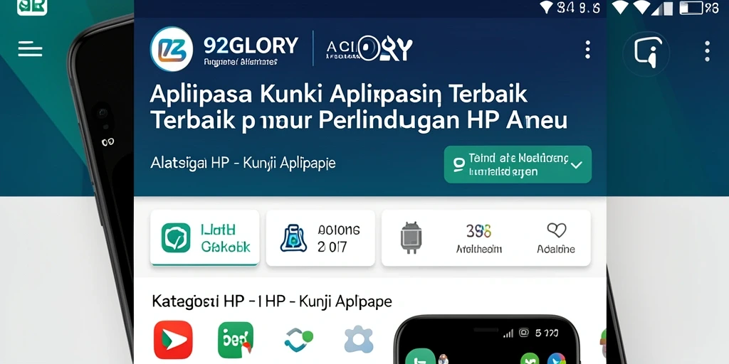 Antarmuka aplikasi Kunci Aplikasi 92GLORY yang mudah digunakan.