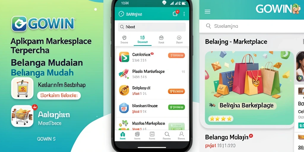 Tampilan antarmuka GOWIN yang menarik dan mudah digunakan untuk berbelanja.