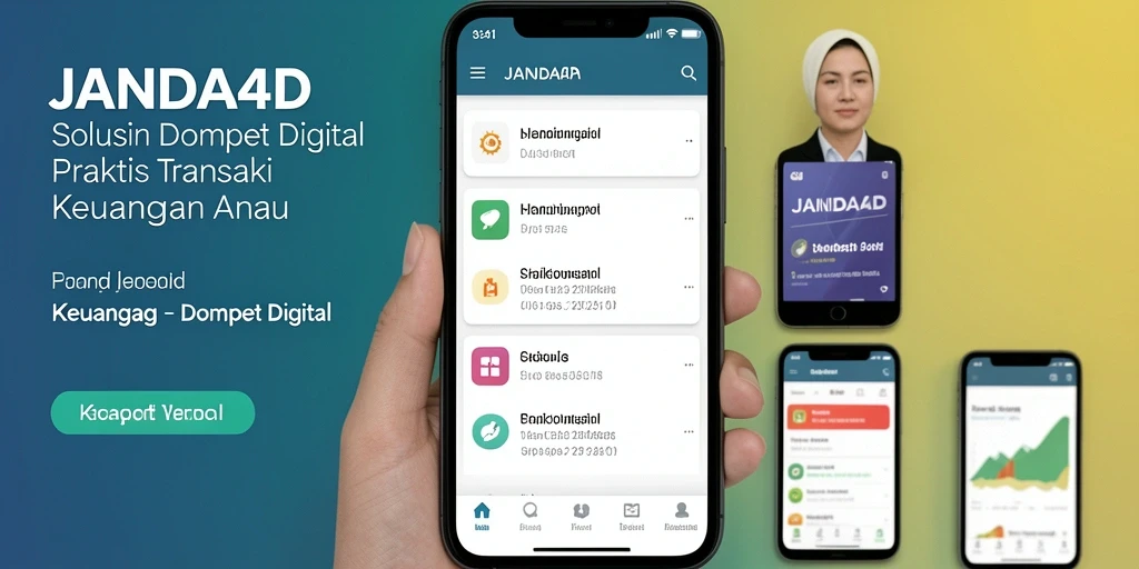 Antarmuka utama <strong>JANDA4D</strong> dengan fitur Dompet Digital yang intuitif.