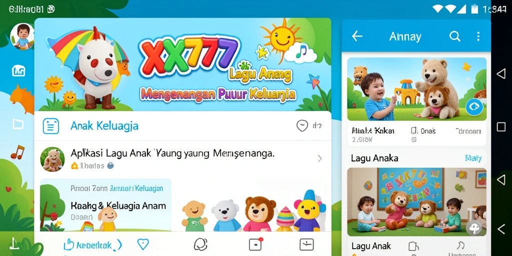 Tampilan antarmuka XXX777 yang ceria dan penuh warna.